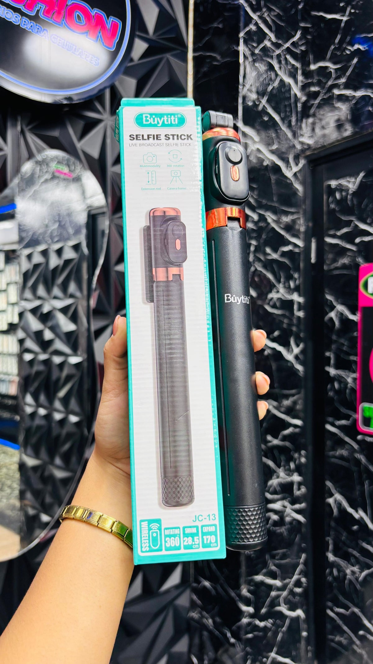 Selfie Stick Bluetooth con Trípode Integrado 170 cm