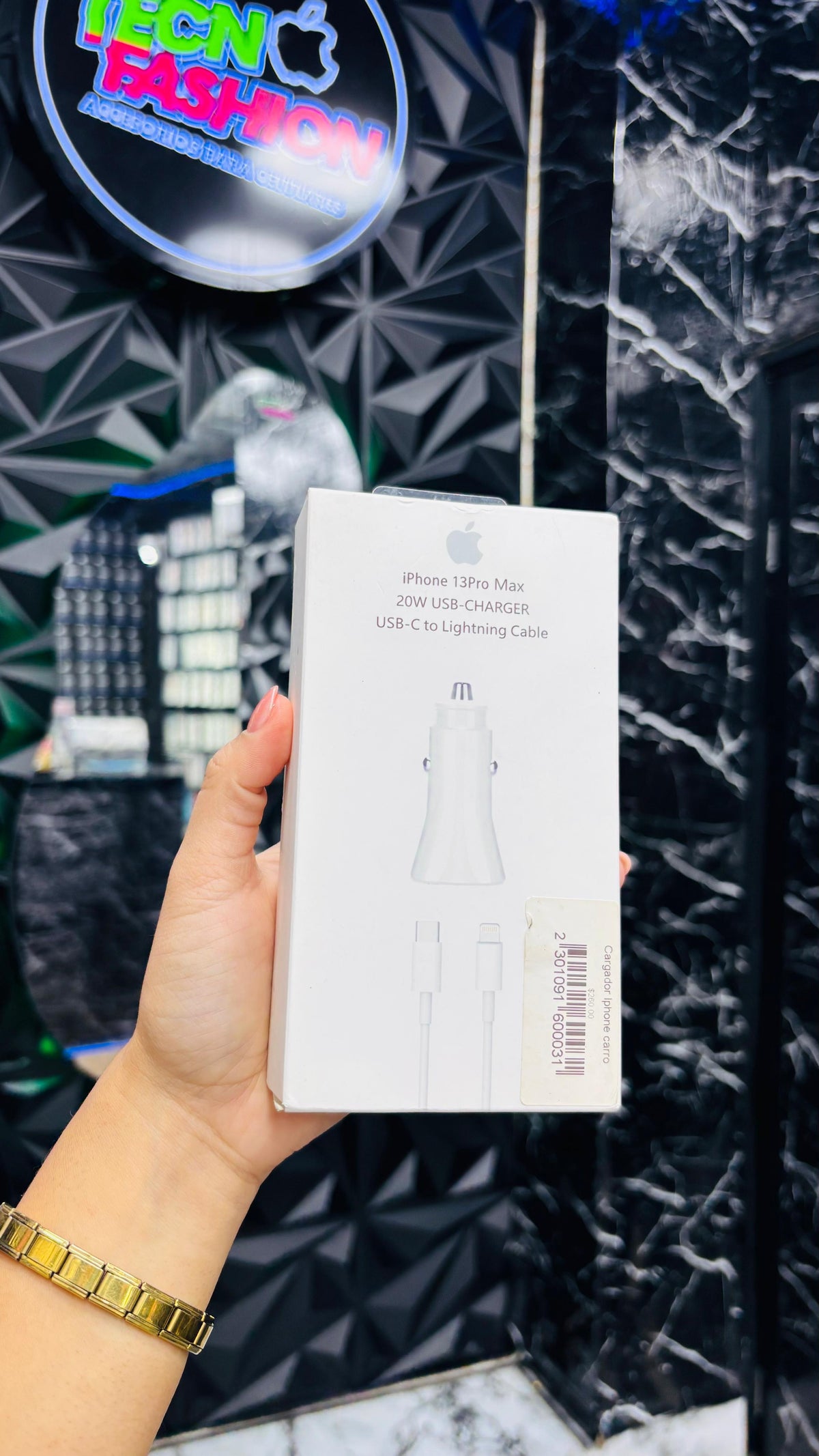 Cargador para Auto USB-C a Lightning 20W para iPhone