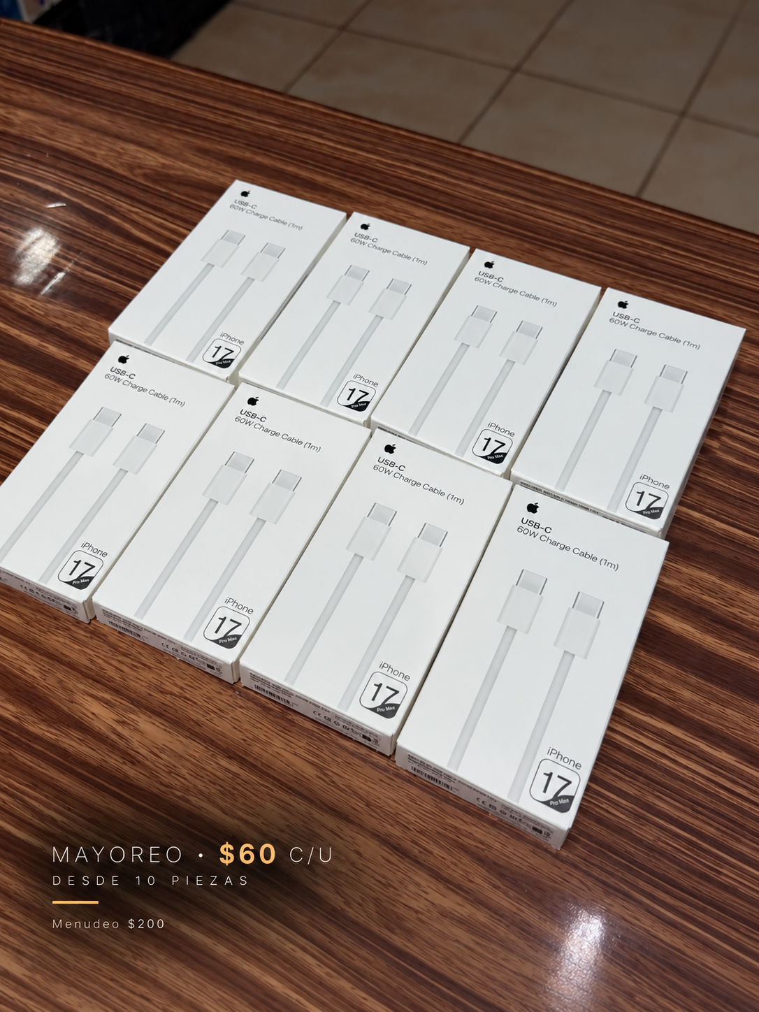 Cable USB-C a USB-C 60W 1 Metro